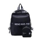 Set: Lettering Nylon Backpack + Coin Purse