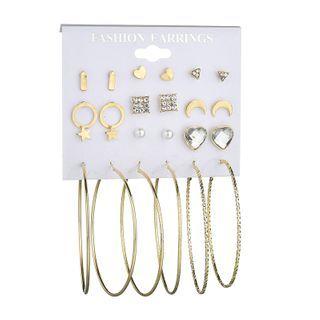 Set Of 12 Pairs: Ear Stud (various Designs)
