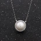 S925 Sliver Faux Pearl Necklace