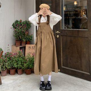 Long Sleeve Plain Shirt / Plain Pinafore Dress (various Designs)