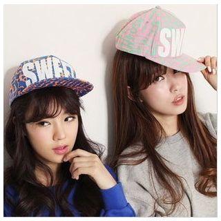 Lettering Leopard Print Baseball Cap