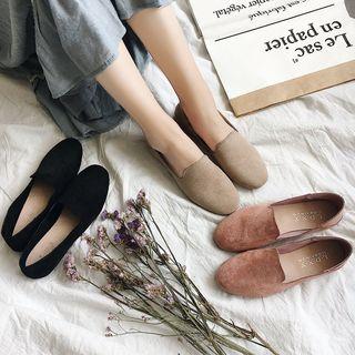 Plain Faux Suede Flats