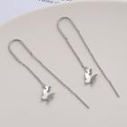 Butterfly Threader Earring 1 Pair - Threder - Butterfly & Tassel - Silver - One Size