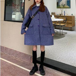 A-line Buttoned Jacket As Shown In Figure - One Size