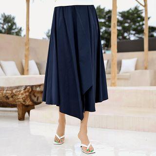 Hanky-hem Long Full Skirt