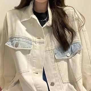 Denim Contrast Pocket Jacket