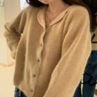 Cropped Cardigan Beige - One Size