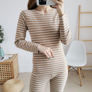 Set: Striped Long-sleeve T-shirt + Leggings
