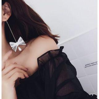 Lace Bow Drop Earring