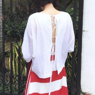 Open Back Long Sleeve Top