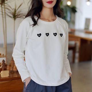 Long-sleeve Heart T-shirt