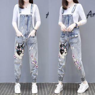 Dog Pattern Harem Dungaree