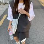 Drawstring Vest / Wide-leg Sweatshorts