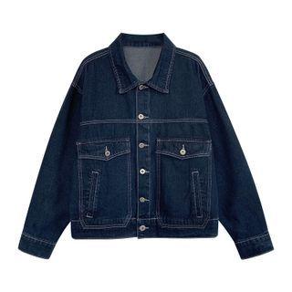 Denim Jacket Navy Blue - One Size