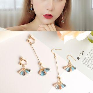 Non-matching Artificial Crystal Dangle Earring