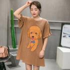 Printed Short-sleeved T-shirt Dress