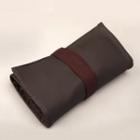 Faux Leather Makeup Brush Case Dark Coffee - One Size