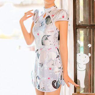 Cat Print Swimdress