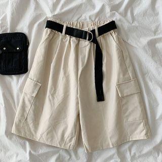 Set: Plain Shorts + Grosgrain Belt