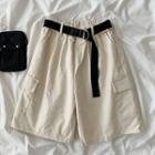 Set: Plain Shorts + Grosgrain Belt