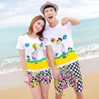 Couple Matching Printed T-shirt + Shorts