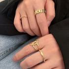 Set Of 5: Ring Set Of 5 - Ring - Gold - One Size