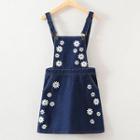 Floral Embroidered Pinafore Dress