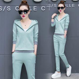 Set: V-neck Hoodie + Jogger Pants