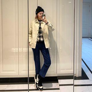 Pleather Shirt Jacket