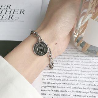 Pendant Chain Bracelet Coin - One Size