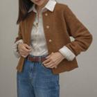 Round-neck Boucl  Wool Jacket