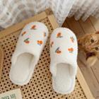 Cherry Embroidered Fleece Slippers