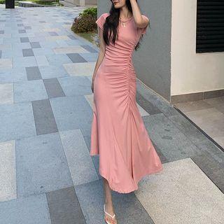 Short-sleeve Mermaid Maxi Dress