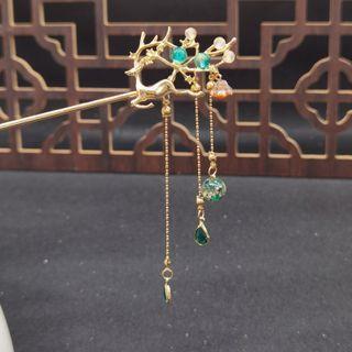 Retro Beaded Deer Hair Stick