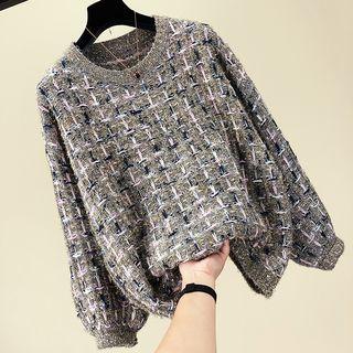 Glitter Plaid Sweater