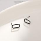 925 Sterling Silver Rectangle Earring 1 Pair - Rectangle Earring - One Size