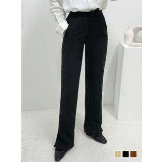 Slit-side Loose-fit Dress Pants