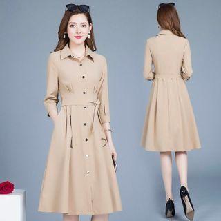 Midi A-line Coat Dress