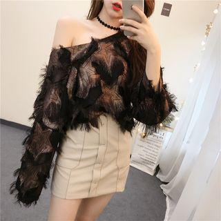Fringed Star Long-sleeve Top
