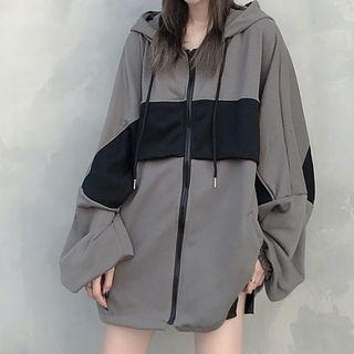 Two-tone Zip-up Windbreaker