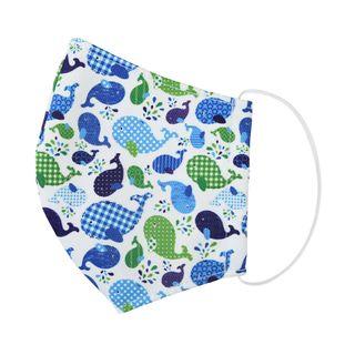 Handmade Water-repellent Fabric Mask Cover (whale Print)(7-16 Years) As Figure - 7 To 16 Years