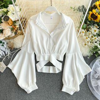 Cut-out Cropped Blouse