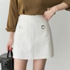 Metallic-detail A-line Skirt