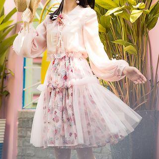 Floral Mesh Skirt