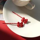 Bow Alloy Hair Pin 1 Pc - Bow - Red - One Size