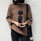 Applique 3/4 Sleeve T-shirt