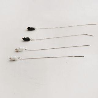 Ceramic Drop Earring 1 Pcs - White - One Size