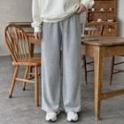 Drawcord Waffle Wide Pants