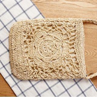 Pointelle Knit Crossbody Bag