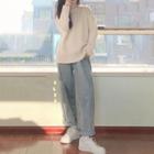 Cable Knit Sweater / Wide-leg Jeans / Set